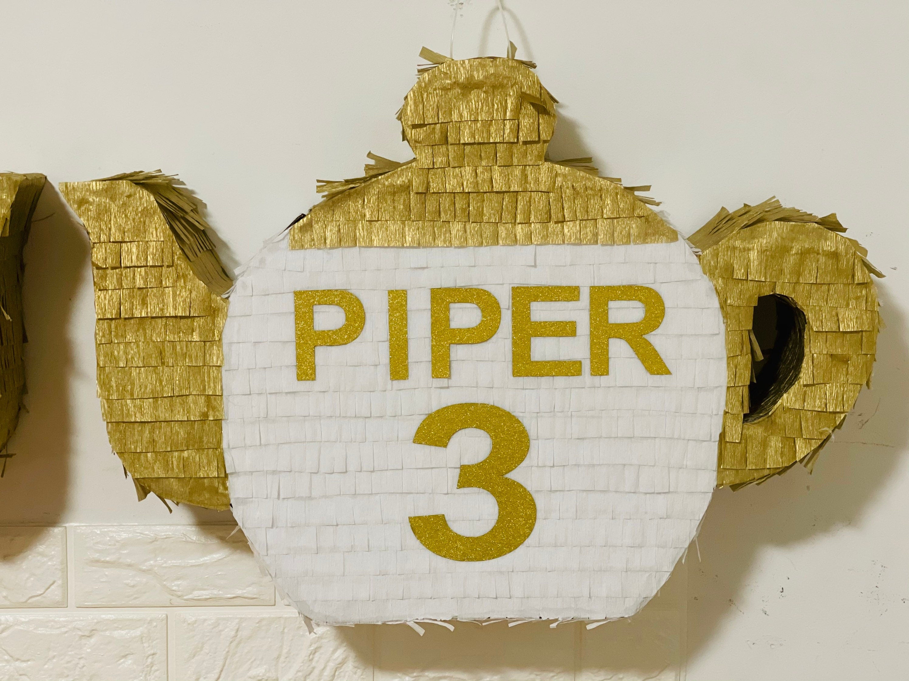 Tea Pot Pinata Birthday Pinata Custom Name and Number