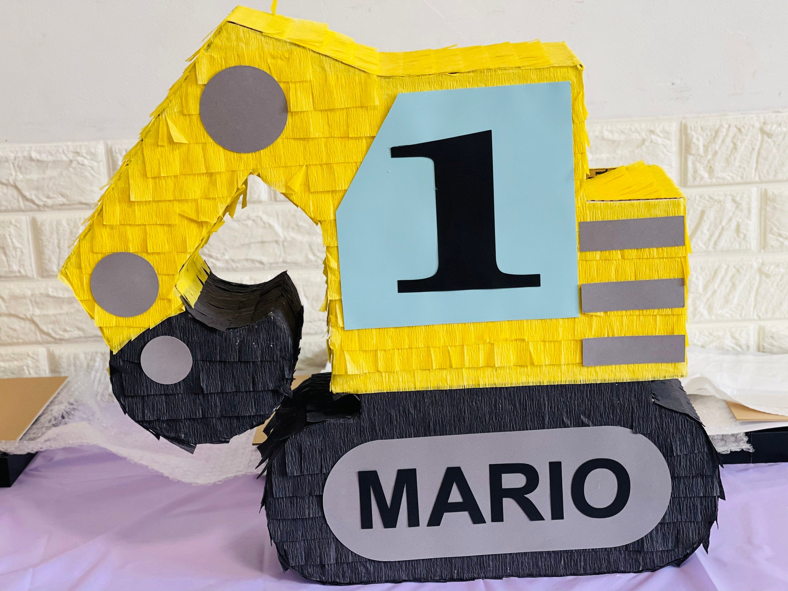 Excavator Construction Pinata, Construction Birthday Theme Pinata