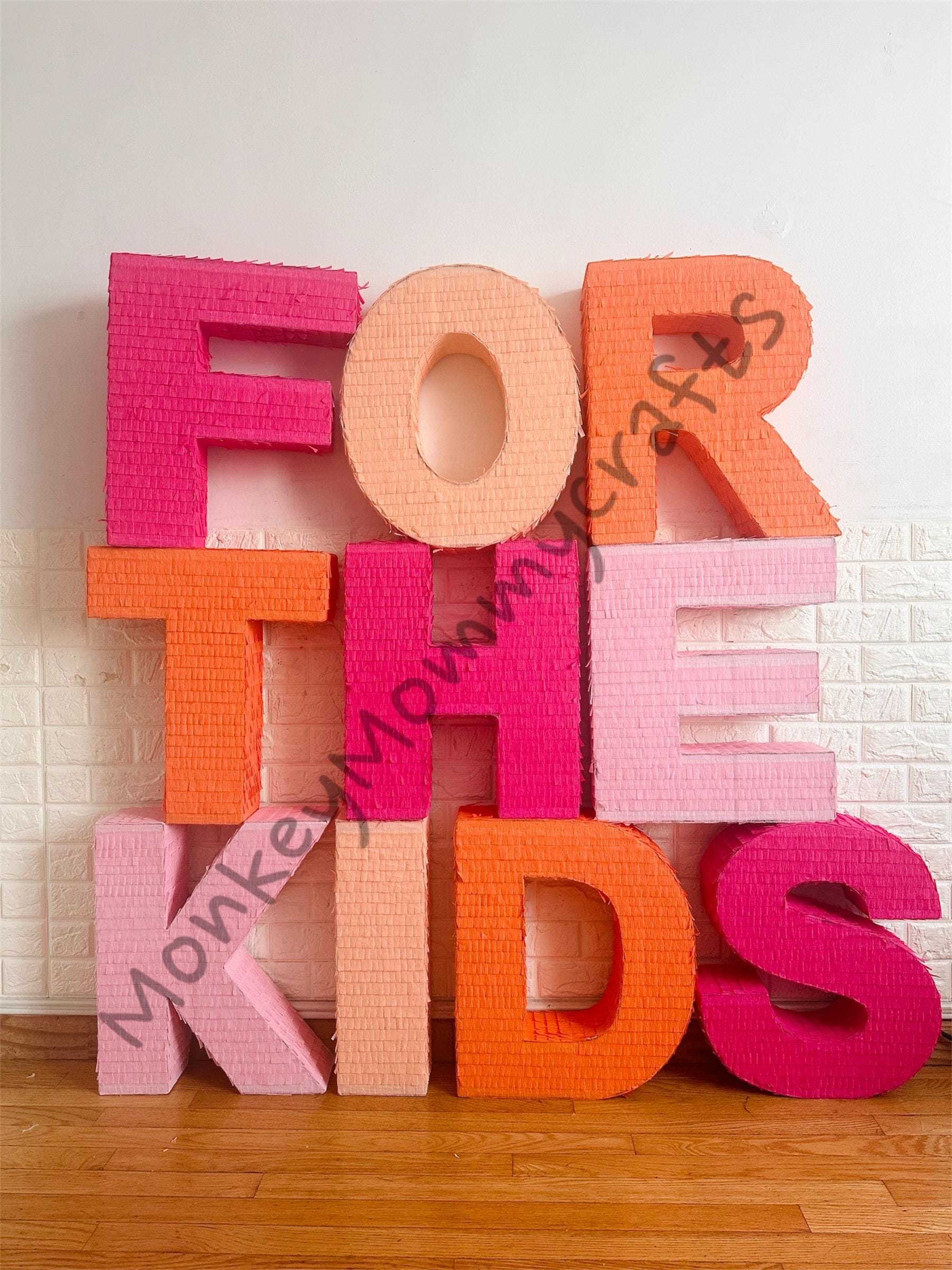 NEW Letter Number Alphabet Pinata, Table Letter Decor, Custom Letter Numbers, Letter Decor, Baby Shower Letter Decor, Wedding Letter Decor