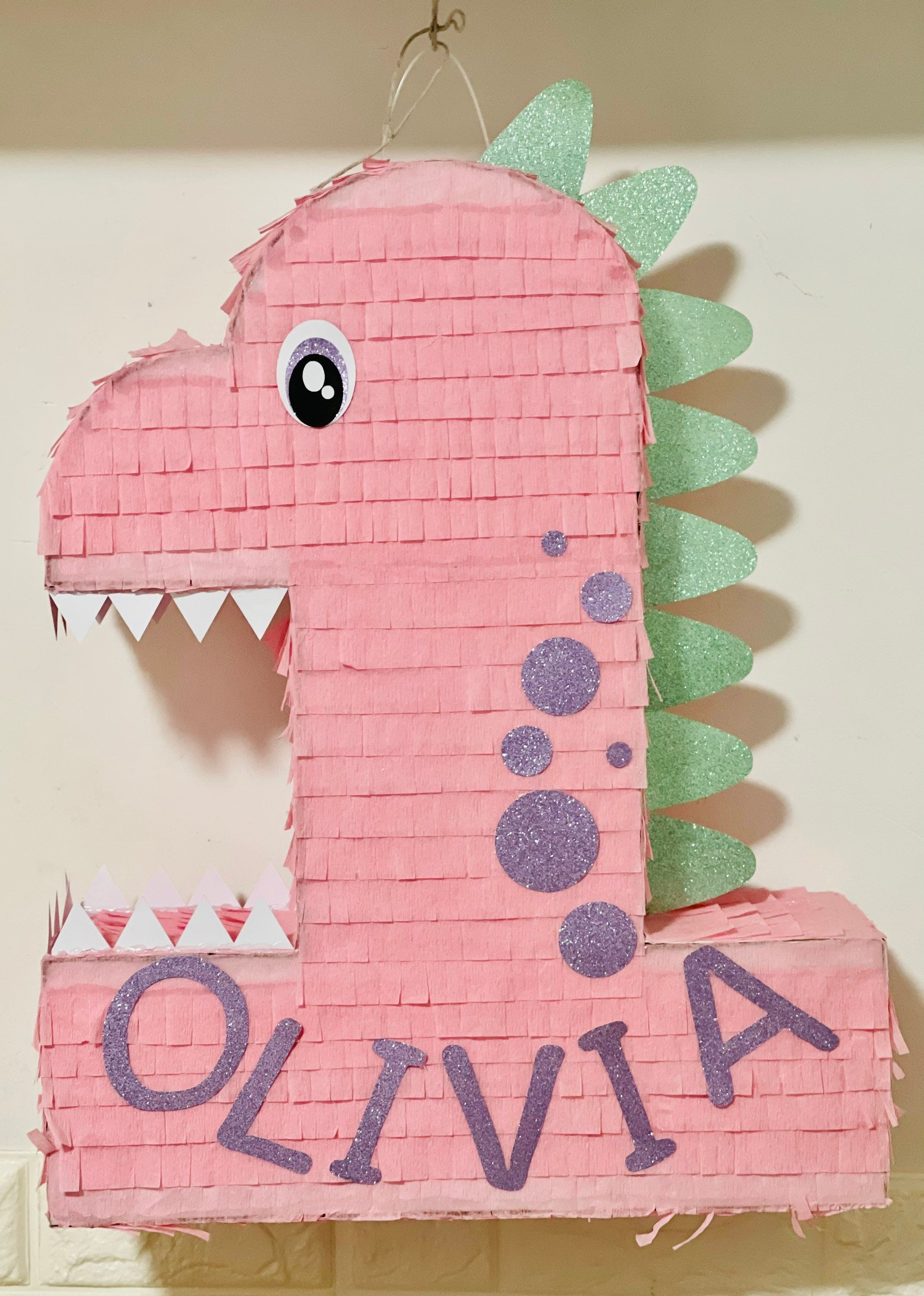 ONE Dinosaur Pinata, Number ONE Pinata, Dinosaur Birthday Theme