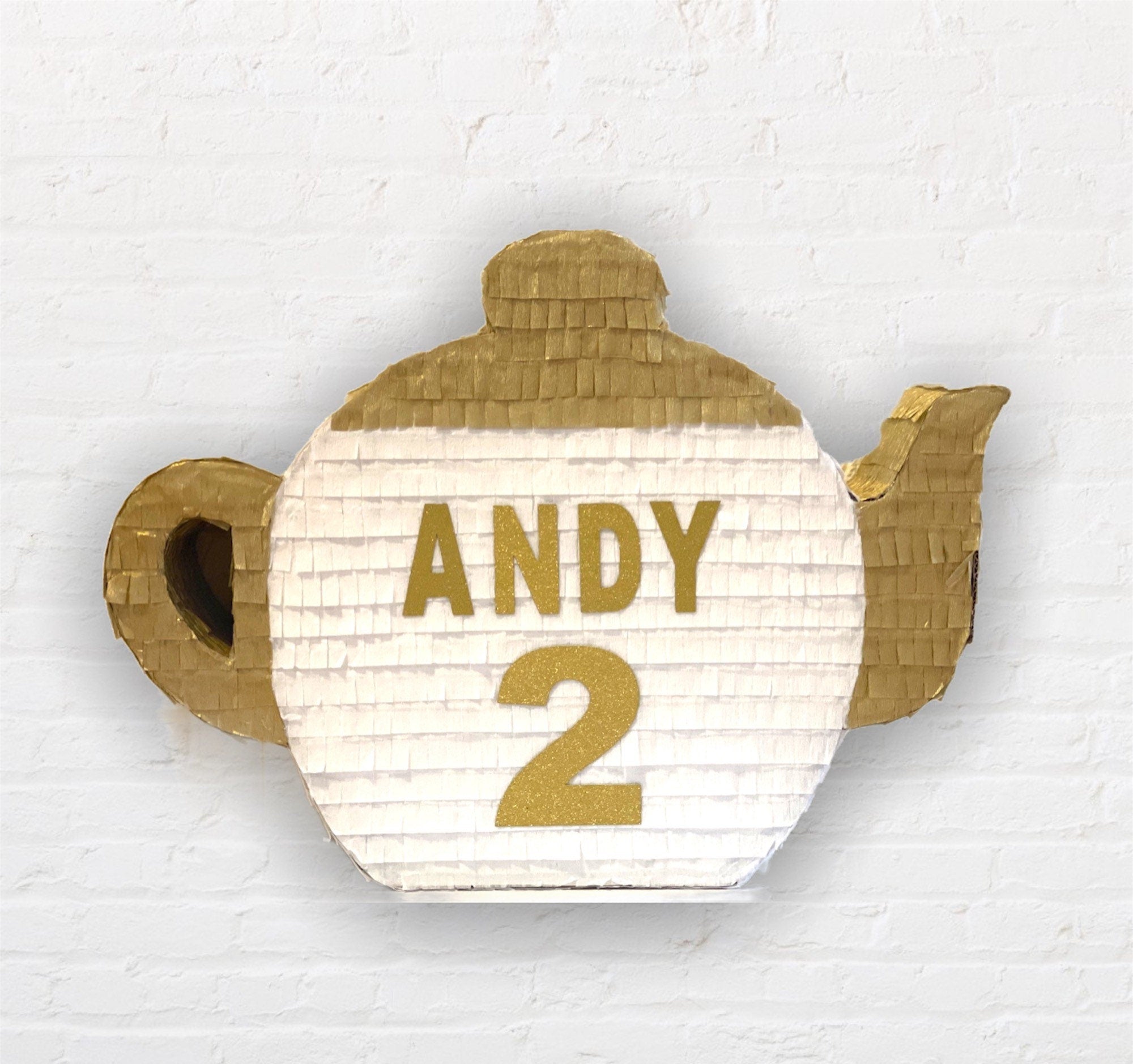 Tea Pot Pinata Birthday Pinata Custom Name and Number