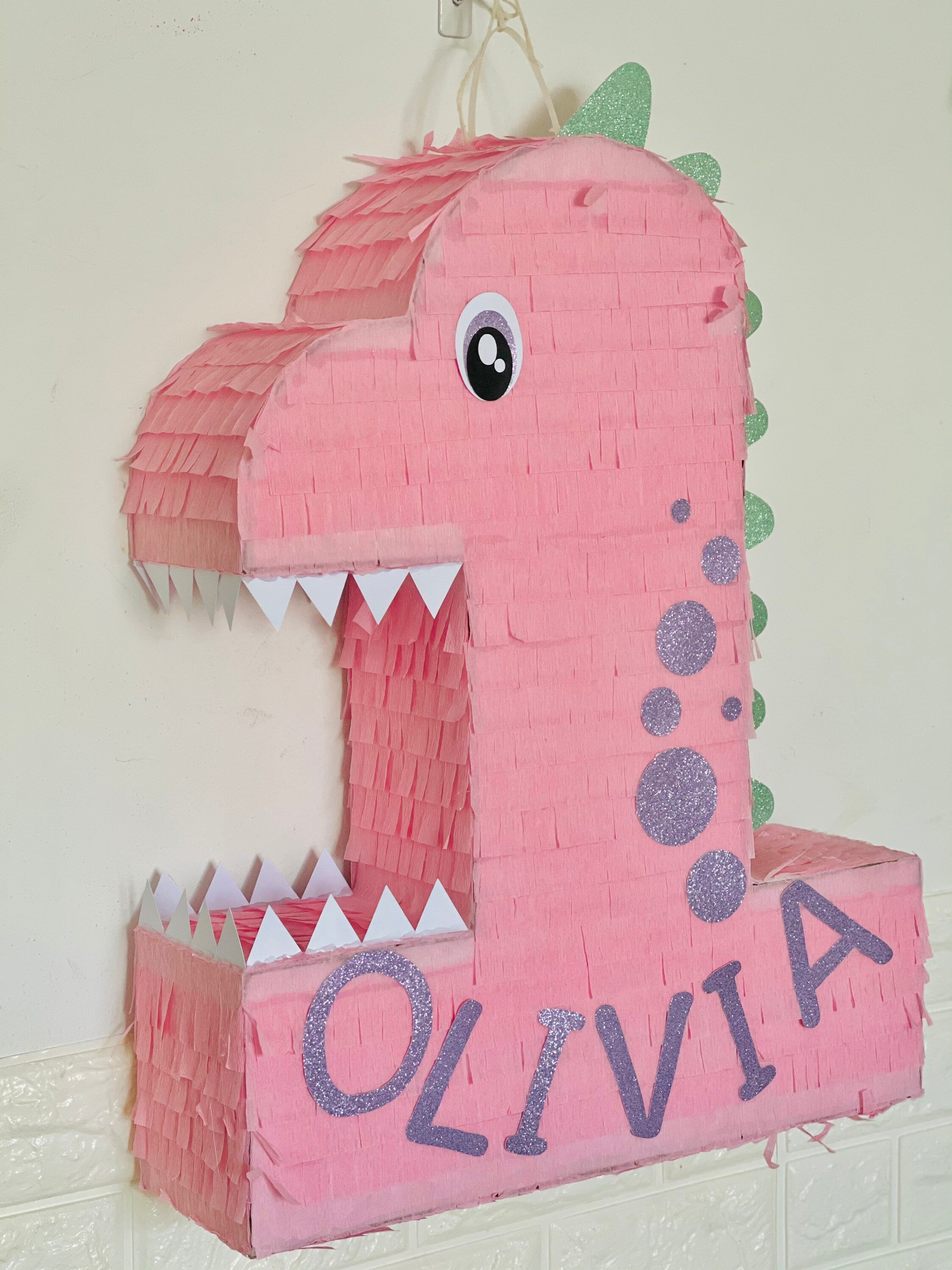 ONE Dinosaur Pinata, Number ONE Pinata, Dinosaur Birthday Theme