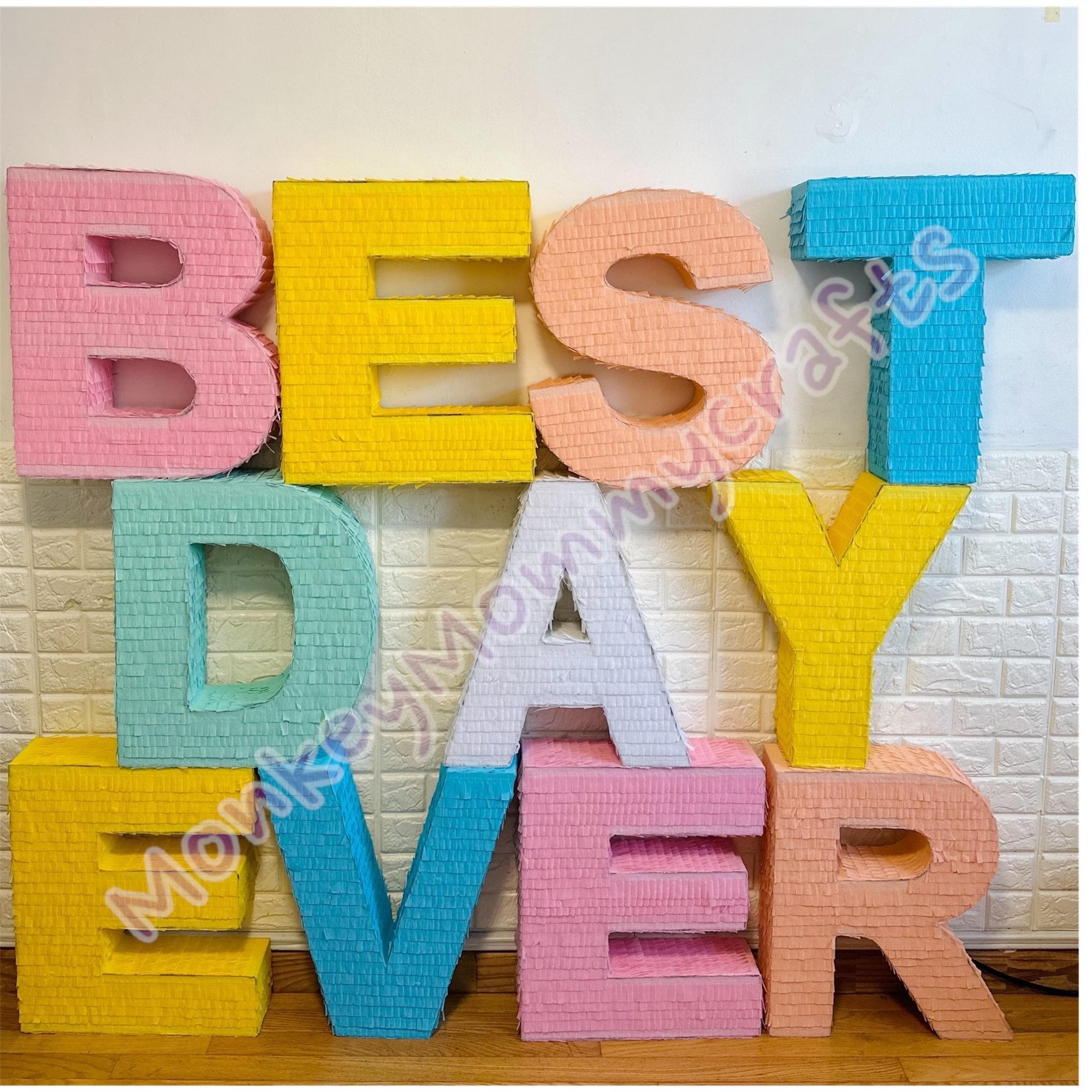 NEW Letter Number Alphabet Pinata, Table Letter Decor, Custom Letter Numbers, Letter Decor, Baby Shower Letter Decor, Wedding Letter Decor