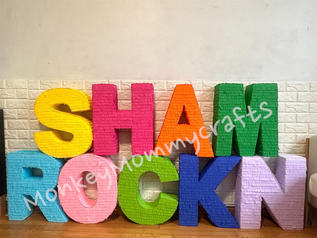 NEW Letter Number Alphabet Pinata, Table Letter Decor, Custom Letter Numbers, Letter Decor, Baby Shower Letter Decor, Wedding Letter Decor