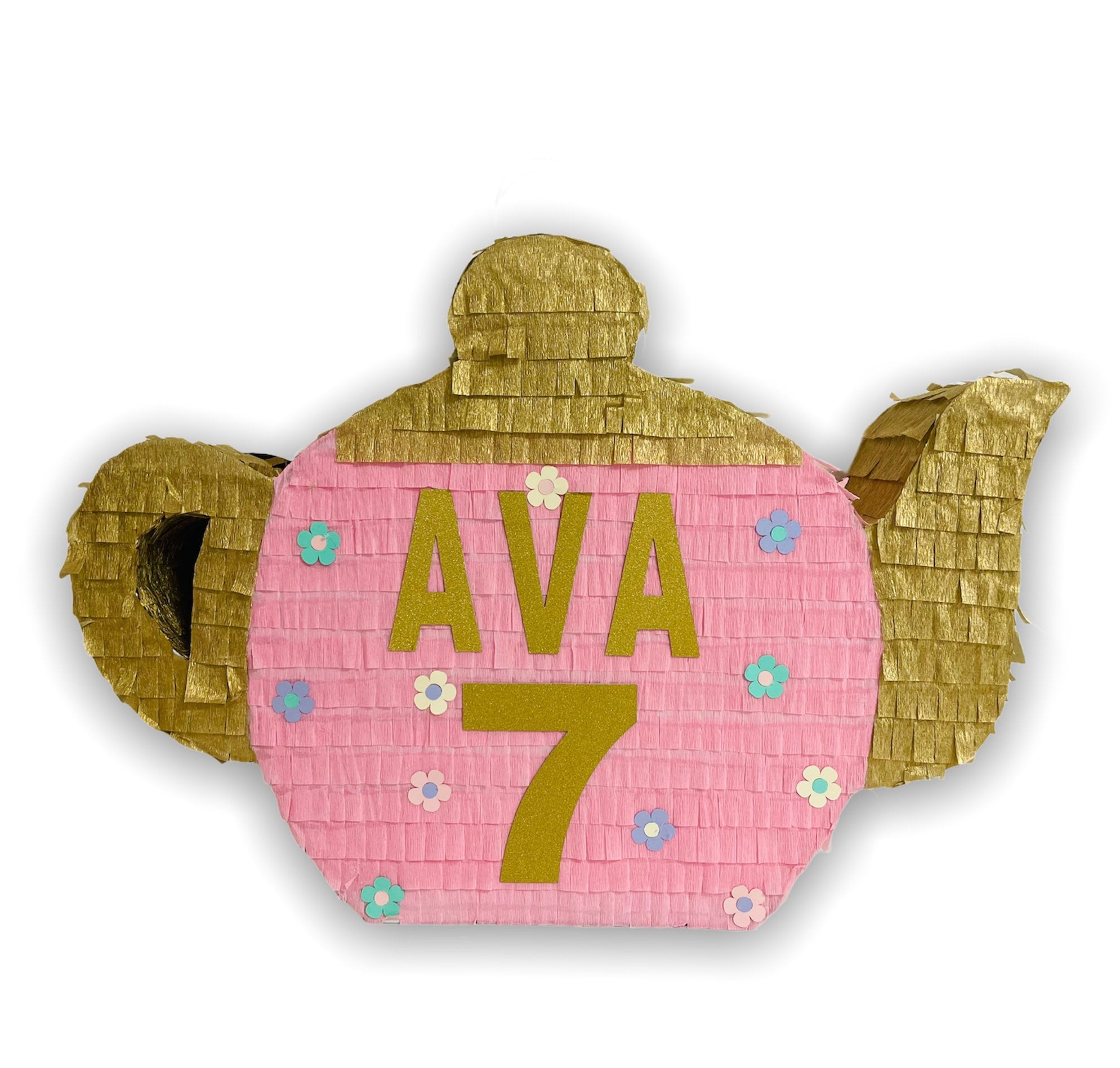 Tea Pot Pinata Birthday Pinata Custom Name and Number