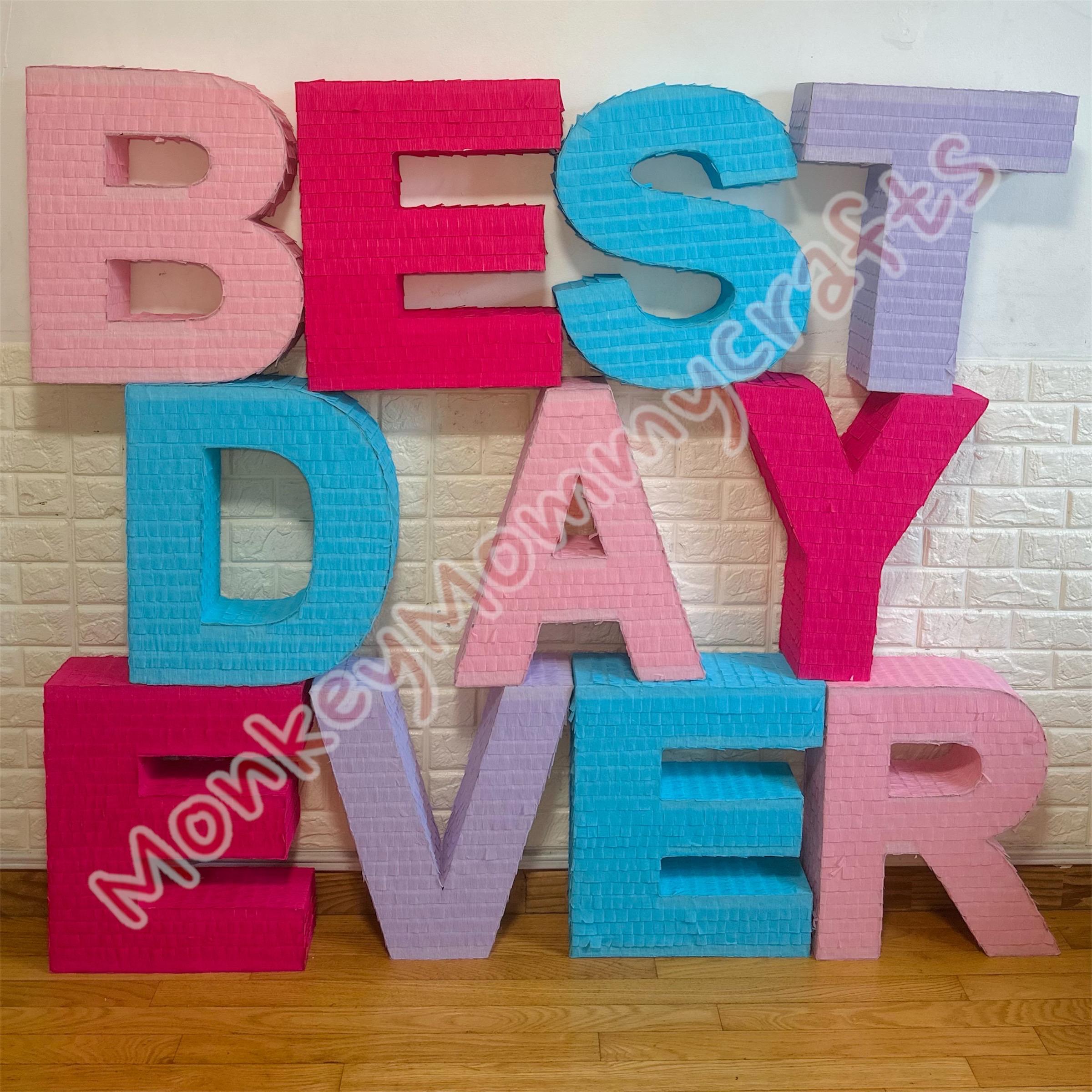 NEW Letter Number Alphabet Pinata, Table Letter Decor, Custom Letter Numbers, Letter Decor, Baby Shower Letter Decor, Wedding Letter Decor