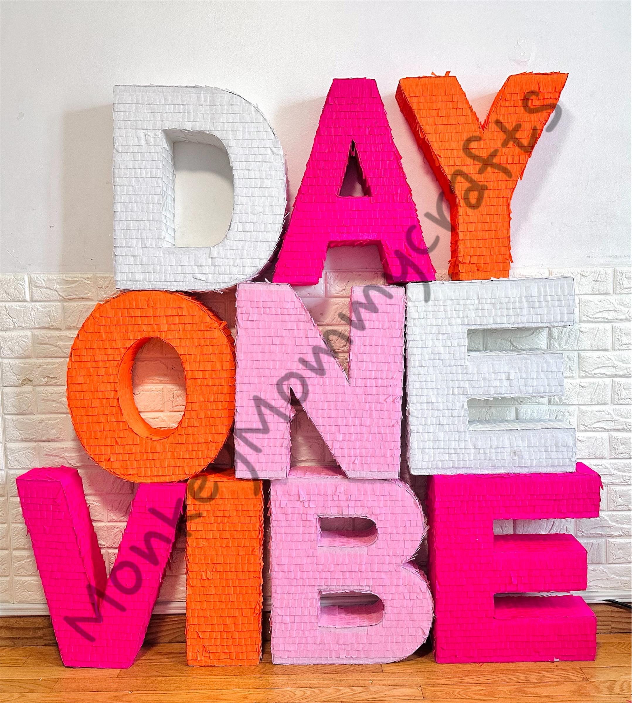 NEW Letter Number Alphabet Pinata, Table Letter Decor, Custom Letter Numbers, Letter Decor, Baby Shower Letter Decor, Wedding Letter Decor