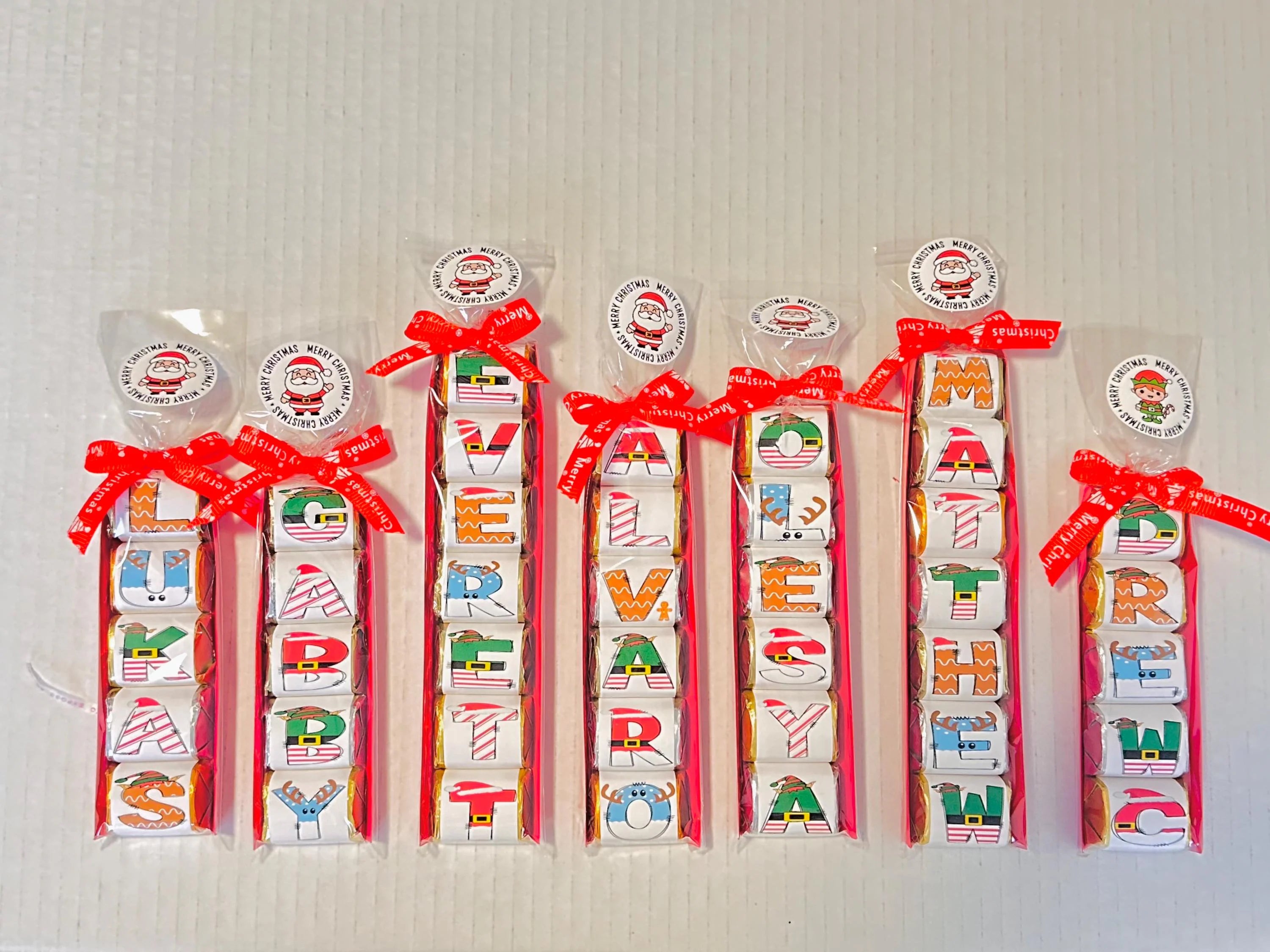 NEW Chocolate Stocking Stuffers, Christmas Classroom Gift, Personalized Chocolate Gift, Kids Christmas Gift, Basket Fillers, contains Nuts